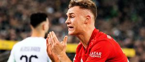 Bayerns Joshua Kimmich haderte mit dem Rückschlag in Mönchengladbach.