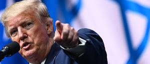 Donald Trump bei seiner Rede vor dem "Israeli American Council" in Hollywood, Florida