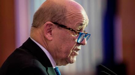 Frankreichs Außenminister Jean-Yves Le Drian am Freitag in Prag.