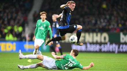 Hürde genommen: Laurent Jans und sein SC Paderborn sind gegen Werder Bremen obenauf.
