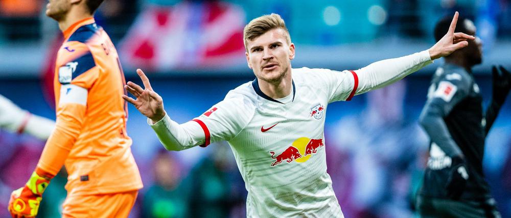 Traf doppelt. Timo Werner sicherte RB Leipzig den Sieg.