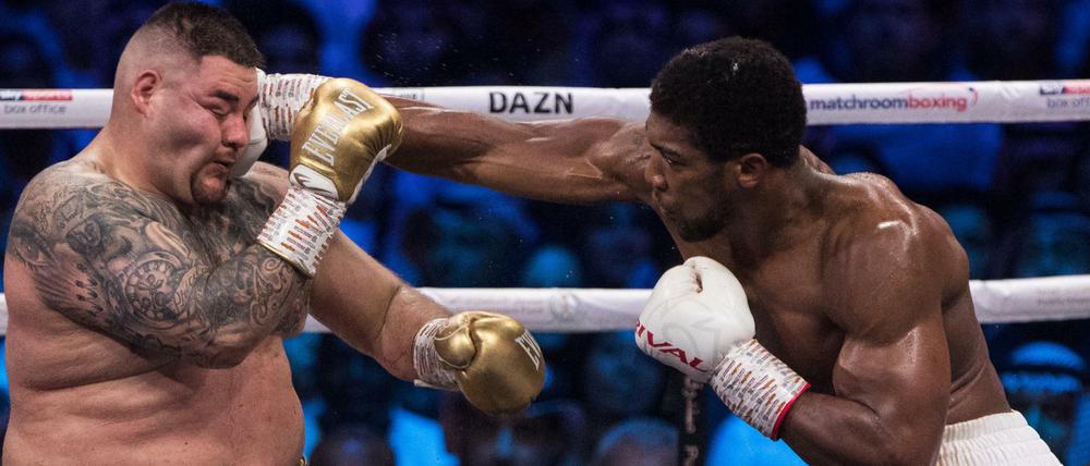 Klarer Sieger: Anthony Joshua (rechts) boxt gegen Andy Ruiz Jr. 