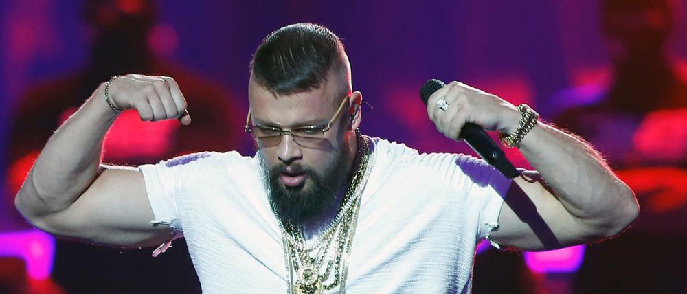 Rapper Kollegah bei einem Auftritt bei der Echo-Verleihung im April 2018