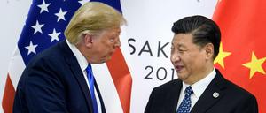 Chinas Präsident Xi Jinping (r.) und US-Präsident Donald Trump 