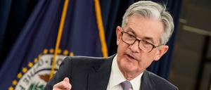 Jerome Powell, Chef der US-Notenbank (Fed), am Mittwoch bei seiner Pressekonferenz.