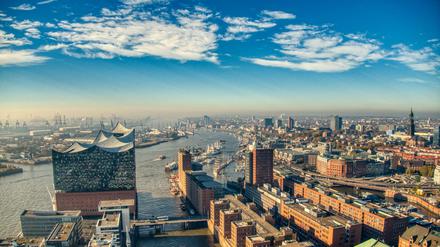 Blick über Hamburg.