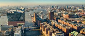 Blick über Hamburg.