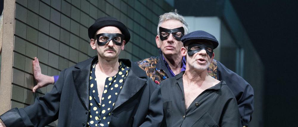 Die Pollesch-Bande. Milan Peschel, Bernd Moss und Martin Wuttke.