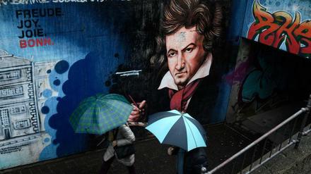 Beethoven ist im Moment allgegenwärtig in seiner Heimatstadt Bonn. Auch als Graffiti.