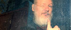 Julian Assange nach seiner Verhaftung in London im April 2019.