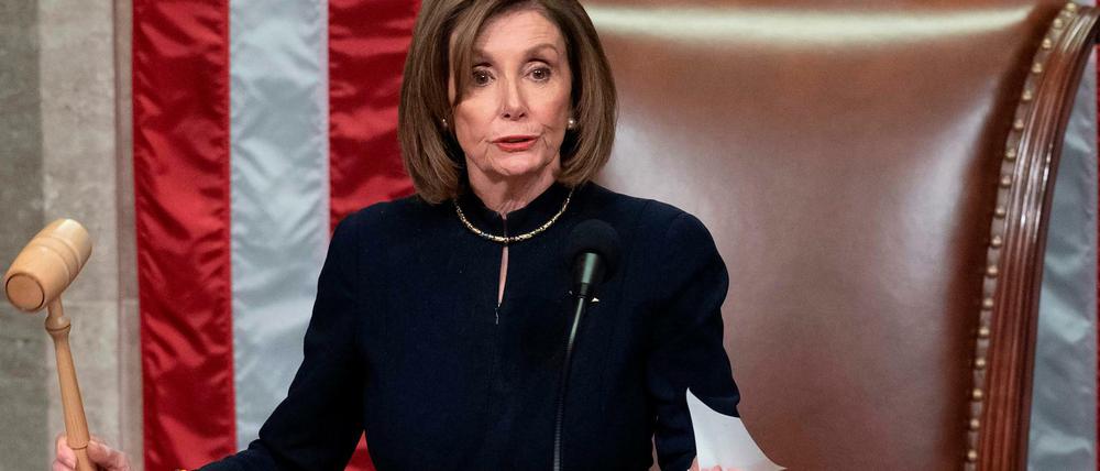Entscheidung im Repräsentantenhaus: Die Vorsitzende der Kammer, Nancy Pelosi, leitete die Sitzung.