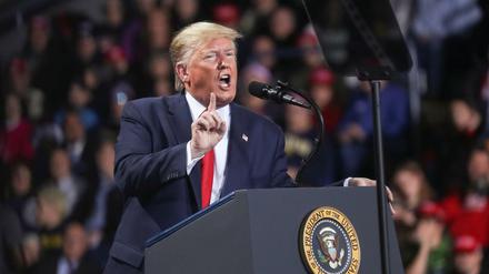 US-Präsident Donald Trump bei einem Auftritt in Michigan am Mittwoch.