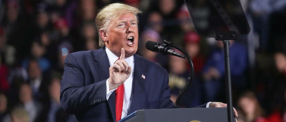 US-Präsident Donald Trump bei einem Auftritt in Michigan am Mittwoch.