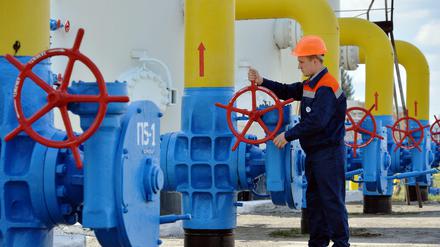 Eine Pumpstation an einer Pipeline in der Ukraine