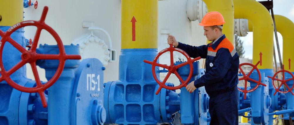Eine Pumpstation an einer Pipeline in der Ukraine