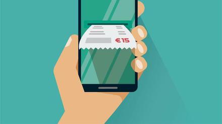 Start-ups wollen den Kassenbon auf das Smartphone bringen.