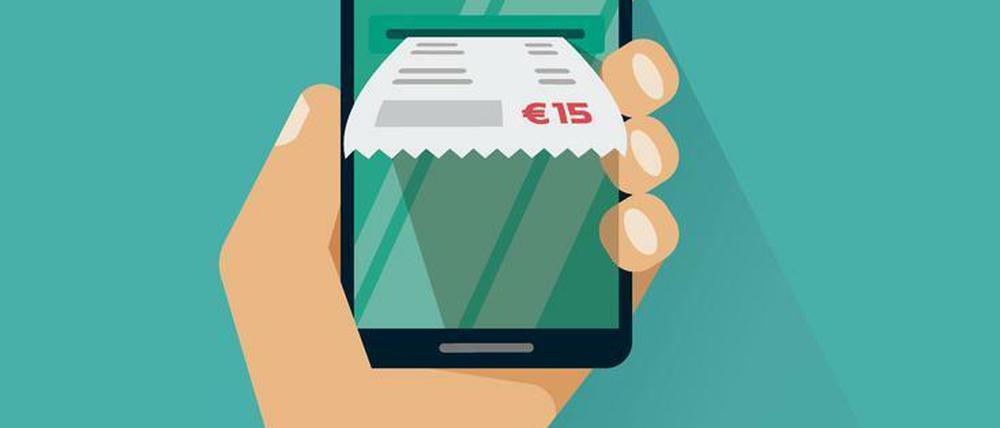 Start-ups wollen den Kassenbon auf das Smartphone bringen.