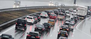 Stau auf der A8 bei Rosenheim.