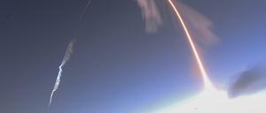 Die Raumkapsel „Starliner“ bei ihrem Start von Cape Canaveral in Florida.