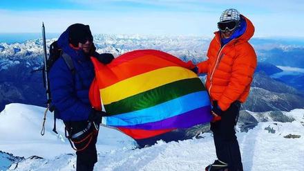 Dastan Kasmamytov auf dem Elbrus, dem höchsten Berg des Kaukasus.