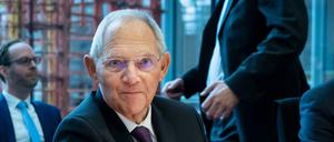  Bundestagspräsident Wolfgang Schäuble (CDU) bei einem Untersuchungsausschuss zur PKW-Maut.