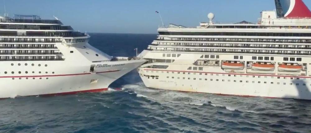 Die „Carnival Glory“ sei beim Anlegen im Hafen von Cozumel gegen die dort bereits vor Anker gegangene „Carnival Legend“ gestoßen, teilte die Betreibergesellschaft beider Schiffe, Carnival, mit. 