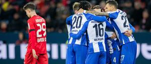 Nur das Team zählt. Während Leverkusens Nationalspieler Havertz entnervt wirkte, feierten die Berliner.