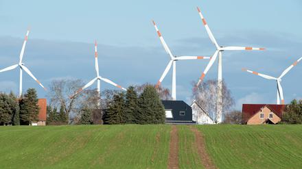 Windräder in Brandenburg.