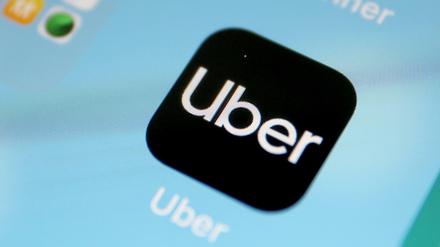 Die Uber App auf einem Smartphone