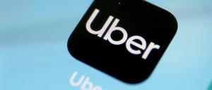 Die Uber App auf einem Smartphone
