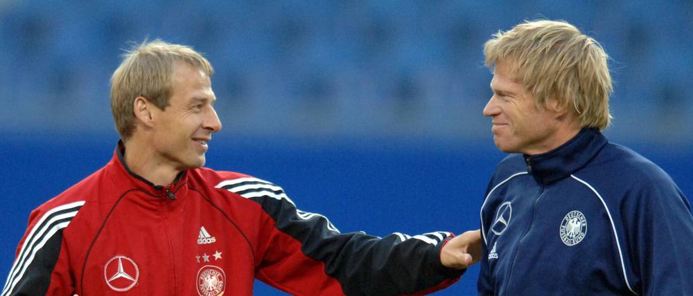 Ex-Bundestrainer Jürgen Klinsmann und Oliver Kahn.