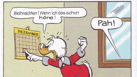 Scrooge McDuck: Eine Szene aus den gesammelten Weihnachtscomics von Carl Barks.