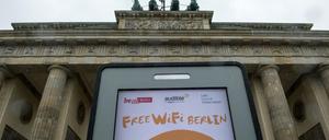 Auch am Brandenburger Tor gibt es einen Wifi-Hotspot der Stadt. 