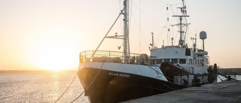 Das Rettungsschiff „Alan Kurdi“. Am Donnerstag rettete die Besatzung vor der libyschen Küste 32 Menschen von einem Boot.