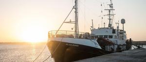 Das Rettungsschiff „Alan Kurdi“. Am Donnerstag rettete die Besatzung vor der libyschen Küste 32 Menschen von einem Boot.