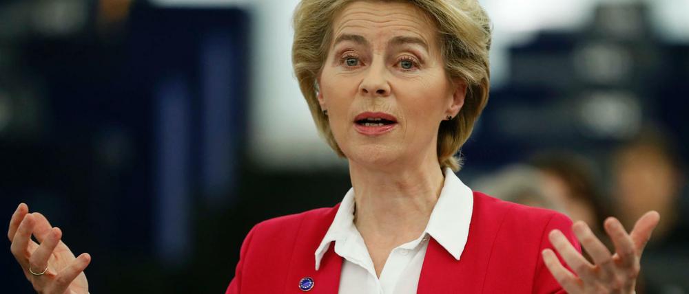 Ursula von der Leyen, Präsidentin der Europäischen Kommission am 18.12.2019 in Straßburg.