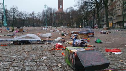 Der Winterfeldtplatz in Schöneberg um 8 Uhr früh.