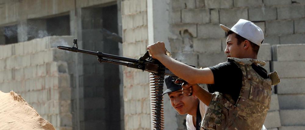 Kämpfer für die international anerkannte Regierung Libyens