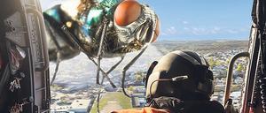 Auf dem Weg ins Klassenzimmer. In einer ZDF–Sendung verrät „Terra X“, warum Insekten nie eine solche Größe erreichen. Das könnte auch für Schüler interessant sein.