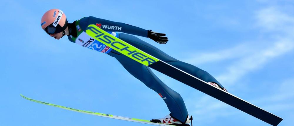 Karl Geiger war in der Qualifikation nicht zu schlagen.