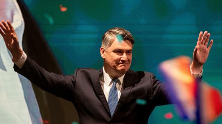 Stichwahl um das Präsidentenamt in Kroatien: Der sozialdemokratische Ex-Regierungschef Zoran Milanovic gewann gegen die konservative Amtsinhaberin Kolinda Grabar-Kitarovic (Archiv).