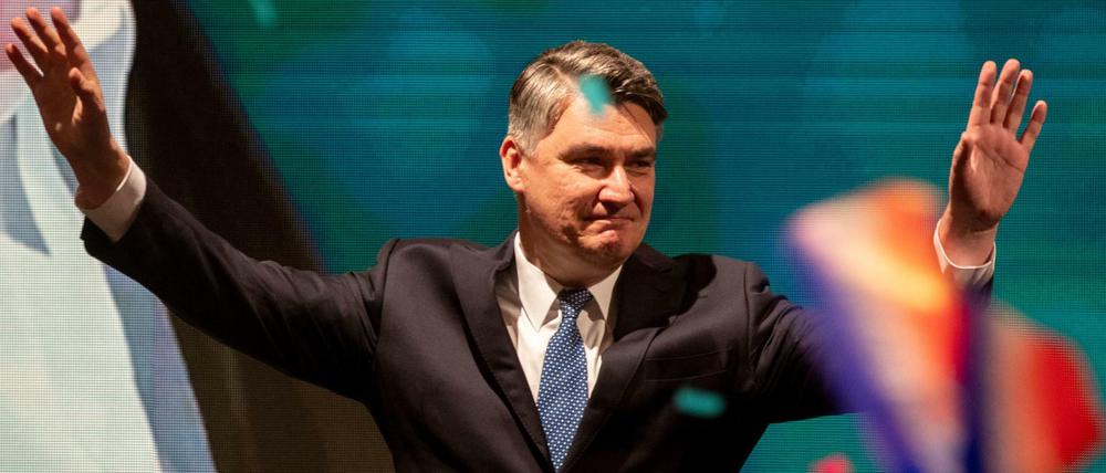 Stichwahl um das Präsidentenamt in Kroatien: Der sozialdemokratische Ex-Regierungschef Zoran Milanovic gewann gegen die konservative Amtsinhaberin Kolinda Grabar-Kitarovic (Archiv).