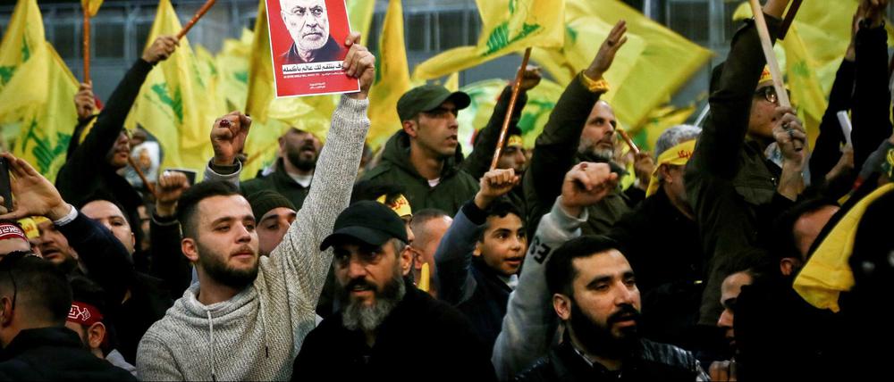 Hisbollah-Protest im Libanon.