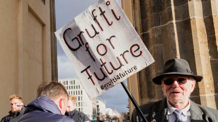 Auftaktkundgebung von Fridays for Future vor dem Brandenburger Tor am 29. November 2019 in Berlin-Mitte.