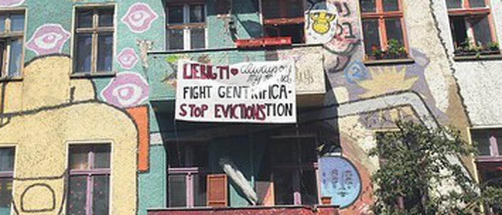 Das Haus in der Liebigstraße 34 ist ein Symbol der linken Szene.