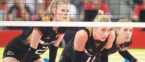 Klare Ziele. Louisa Lippmann (Mitte) will mit dem deutschen Team in der Olympia-Qualifikation bestehen – und schnell zurück zu ihrem Klub nach China.