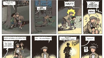 Der Krieg aus Kindersicht: Eine Seite aus dem zweiten Band von „Spirou oder: die Hoffnung“.