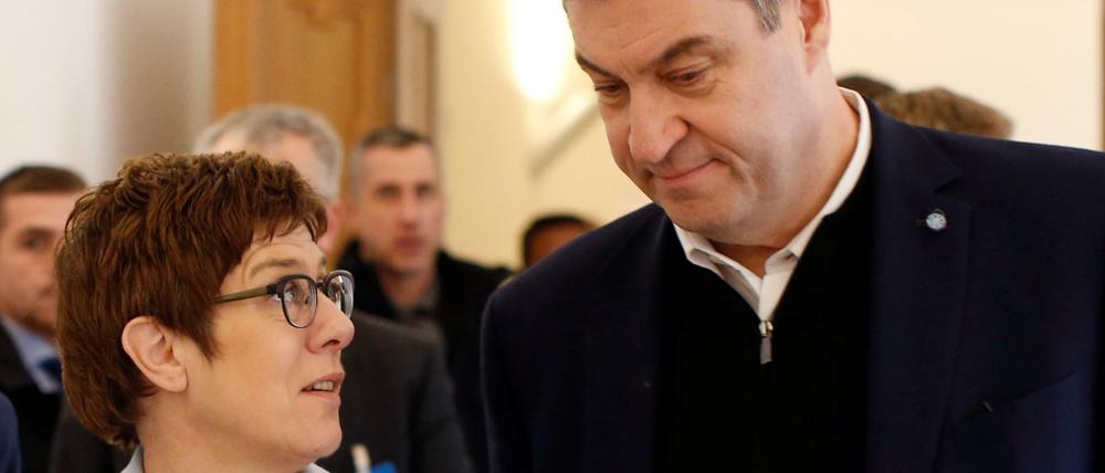 Annegret Kramp-Karrenbauer und Markus Söder.