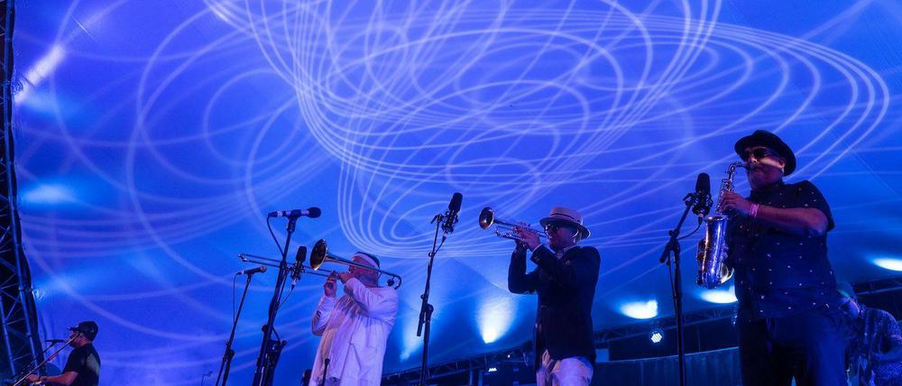 Wieder dabei. Die neuseeländische Band Fat Freddy's Drop, hier vergangenes Jahr bei einem Konzert in Womadelaide in Australien.