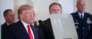 US-Präsident Donald Trump bei seinem Statement zum iranischen Raketenangriff auf zwei US-Militärbasen im Irak.
